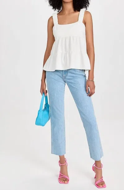Amanda Uprichard Nicolia Top In Ivory In Multi