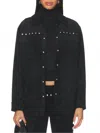 Amanda Uprichard Nirvana Button Front Jacket In Black In Black