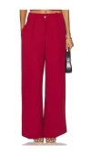 Amanda Uprichard Noho Pants In Red