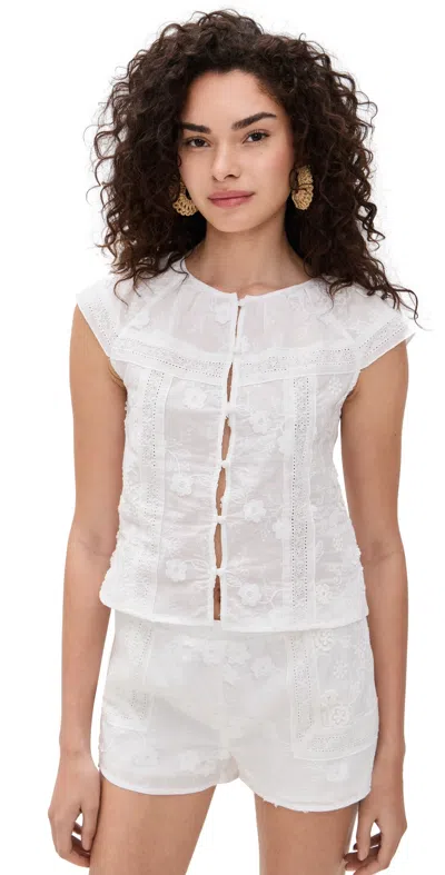 Amanda Uprichard Norina Top White