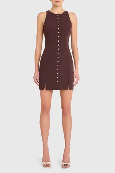 Amanda Uprichard Oliviera Dress Cocoa In Brown
