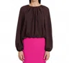 Amanda Uprichard Orla Top In Cocoa In Black
