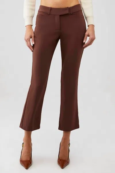 Amanda Uprichard Paris Low Rise Pant In Truffle