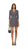 Amanda Uprichard Parsons Blazer Dress Slate In 暗蓝灰色