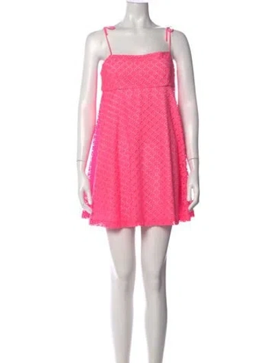 Pre-owned Amanda Uprichard Patterned Mini Dress In Pink