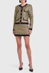 Amanda Uprichard Paxton Jacket In Gold,black