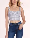 Amanda Uprichard Percy Tweed Top In Blue Multi In Blue