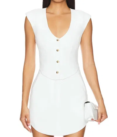 Amanda Uprichard Perrin Top In Ivory In Multi