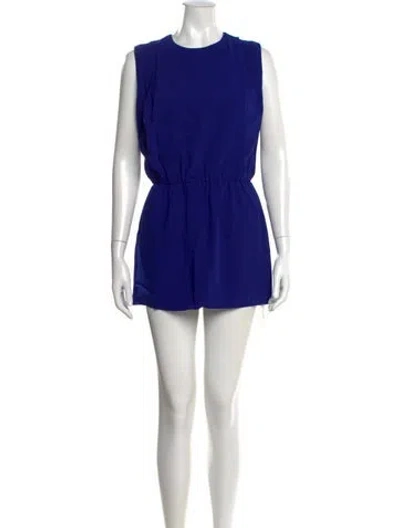 Pre-owned Amanda Uprichard Polka Dot Print Mini Dress In Blue