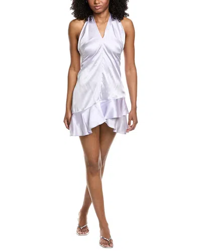 Amanda Uprichard Pollie Silk Mini Dress In Purple