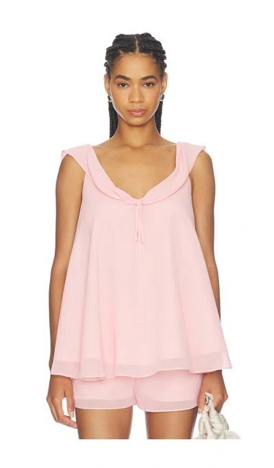 Amanda Uprichard Polly Top In Pink
