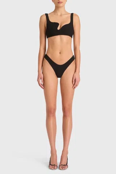 Amanda Uprichard Puzzle Bikini Top In Black