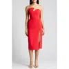 Amanda Uprichard Puzzle Strapless Midi Dress