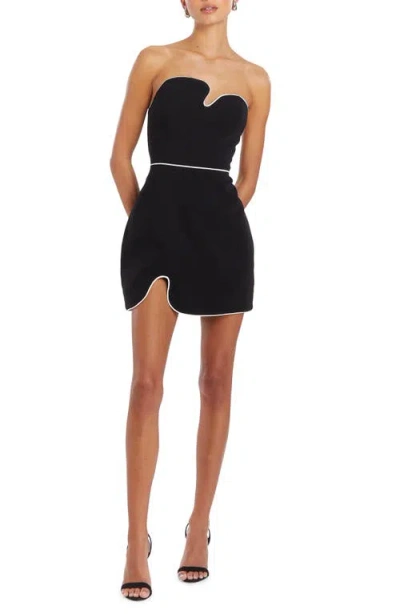 amanda uprichard puzzle dress black Amanda Uprichard Strapless Puzzle Jumpsuit in Black main image 0