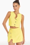 Amanda Uprichard Puzzle Vest In Electric Yellow