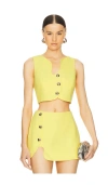 Amanda Uprichard Puzzle Vest In Yellow