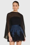 Amanda Uprichard Rachel Cape In Black