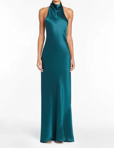 Pre-owned Amanda Uprichard Rainier Silk Gown For Women In Green