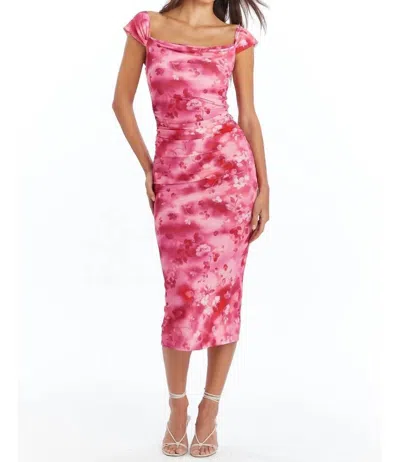 Amanda Uprichard Rebecca Dress In Roya In Multi