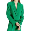 Amanda Uprichard Reggie Crop Blazer In Jungle In Multi