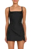 Amanda Uprichard Rhonda Mini Skort Romper In Black In Black