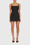 Amanda Uprichard Rhonda Mini Skort Romper In Black In Black