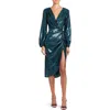 Amanda Uprichard Long Sleeve Roma Dress In Ansella Burnout In Ans