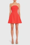 Amanda Uprichard Romilly Dress In Crimson In Crimson