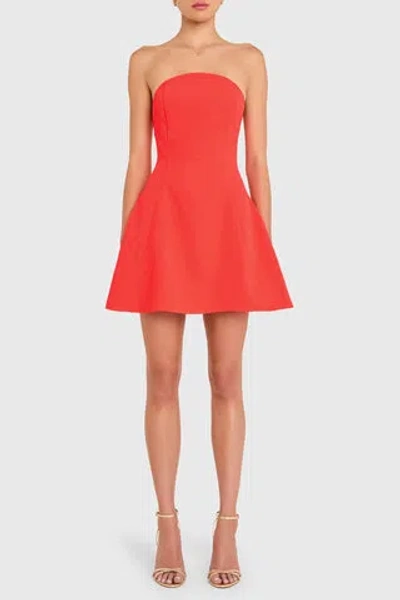 Amanda Uprichard Romilly Dress In Crimson
