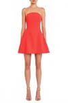 Amanda Uprichard Romilly Dress In Crimson In Red