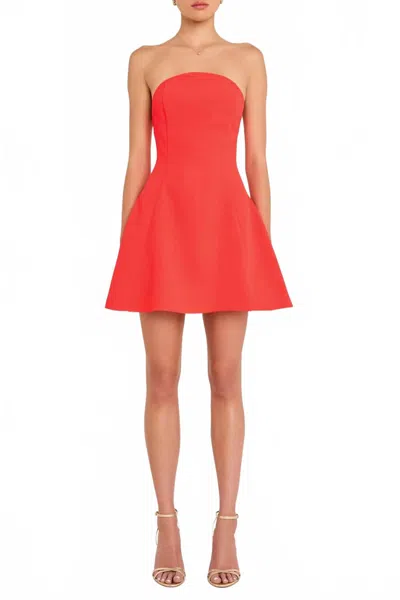 Amanda Uprichard Romilly Dress In Crimson In Red