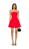 Amanda Uprichard Romilly Dress In Crimson In Red