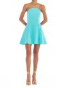 Amanda Uprichard Romilly Mini Dress In Parakeet In Multi