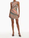 Amanda Uprichard Romina Mini Dress In Carousel Striped In Multi