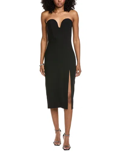 Amanda Uprichard Ronelle Midi Dress In Black