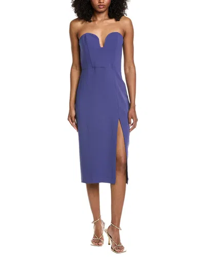 Amanda Uprichard Ronelle Midi Dress In Purple