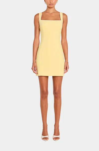 Amanda Uprichard Rosie Mini Dress In Daffodil Ivory In Yellow