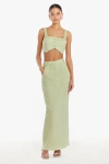 Amanda Uprichard Royston Crop Top In Aloe In Aloe