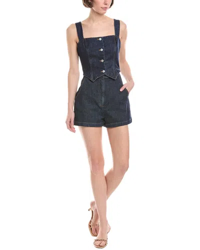 Amanda Uprichard Royston Denim Romper In Blue
