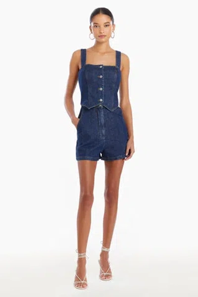 Amanda Uprichard Royston Romper In Heritage Wash