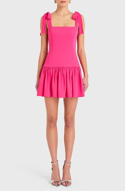 Amanda Uprichard Rudi Mini Dress In Viva In Pink