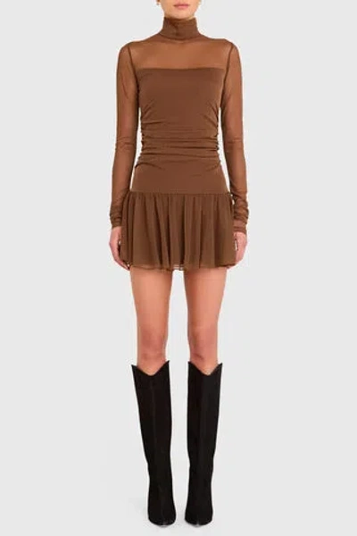 Amanda Uprichard Rumi Dress In Brown