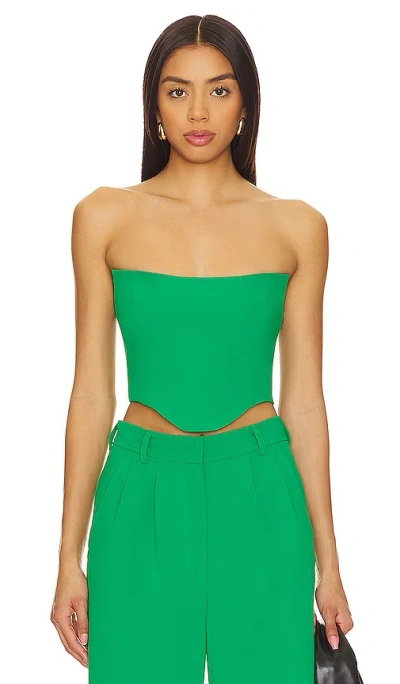 Amanda Uprichard Sabine Crop Top In Jungle