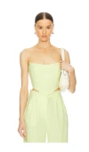 Amanda Uprichard Sabine Crop Top In 버터