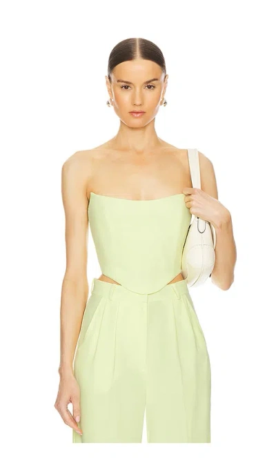 Amanda Uprichard Sabine Crop Top In 버터