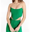 Amanda Uprichard Sabine Crop Top In Green