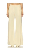 Amanda Uprichard Saddler Pants In Cornsilk