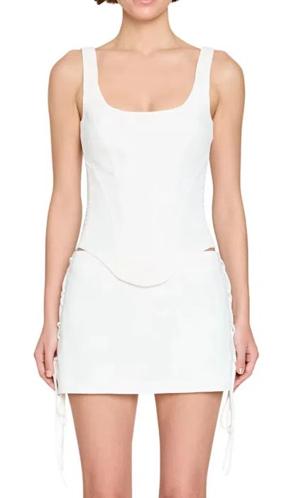 Amanda Uprichard Sadira Skort In Ivory In White