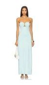 Amanda Uprichard Saladana Maxi Dress In Blue