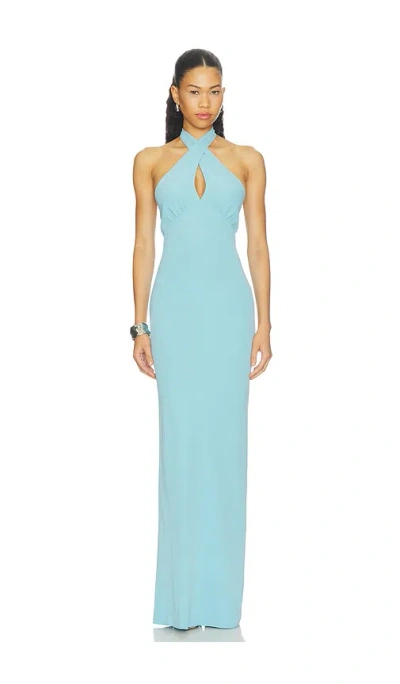 Amanda Uprichard Samara Maxi Dress In Blue